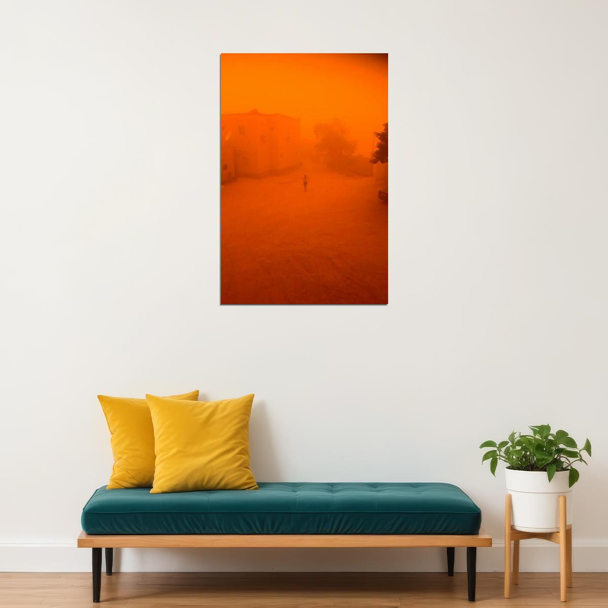 Tuareg Camp During Harmattan Dust Storm Photo Poster Wall Art Print Home Wall Decor - xonomax