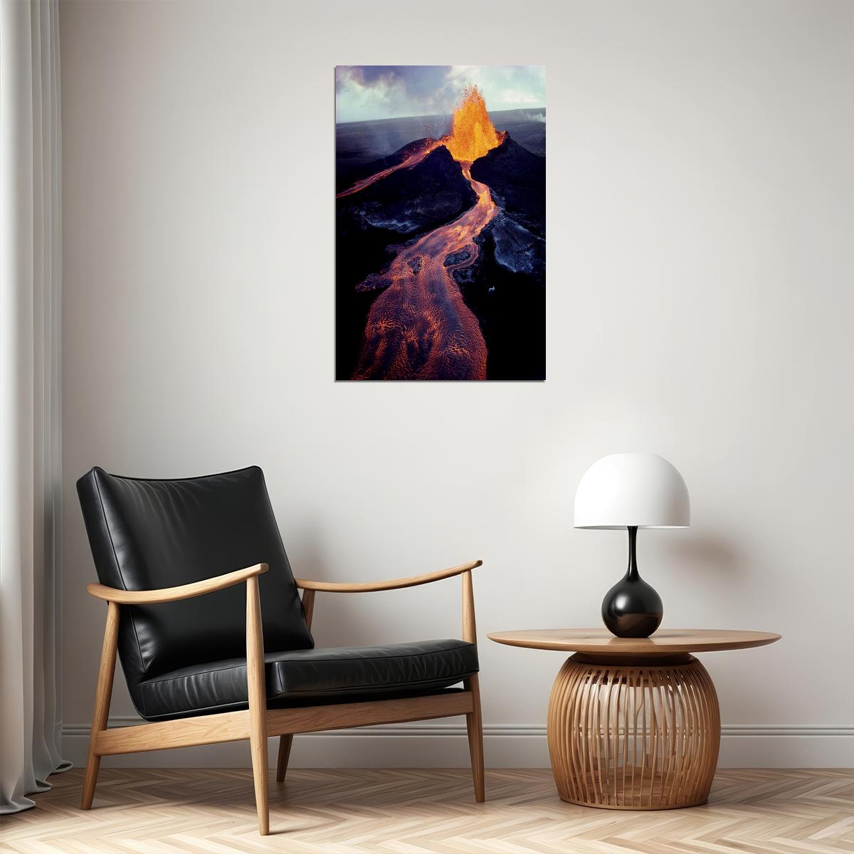 Kilauea Volcano Erupting Nature Landscape Poster Wall Art Print Home Wall Decor - xonomax