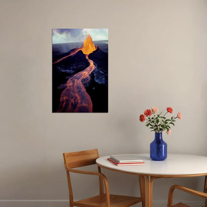Kilauea Volcano Erupting Nature Landscape Poster Wall Art Print Home Wall Decor - xonomax