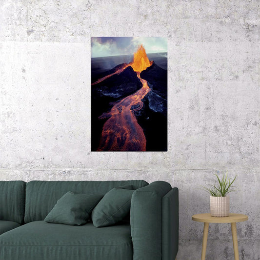 Kilauea Volcano Erupting Nature Landscape Poster Wall Art Print Home Wall Decor - xonomax