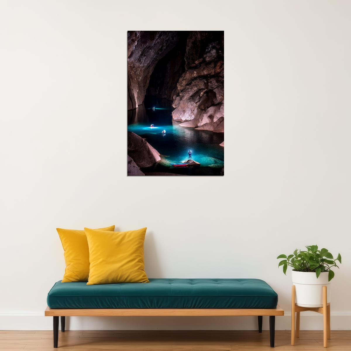 Hang Trong Grotto At Halong Bay Nature Poster Wall Art Print Home Wall Decor - xonomax
