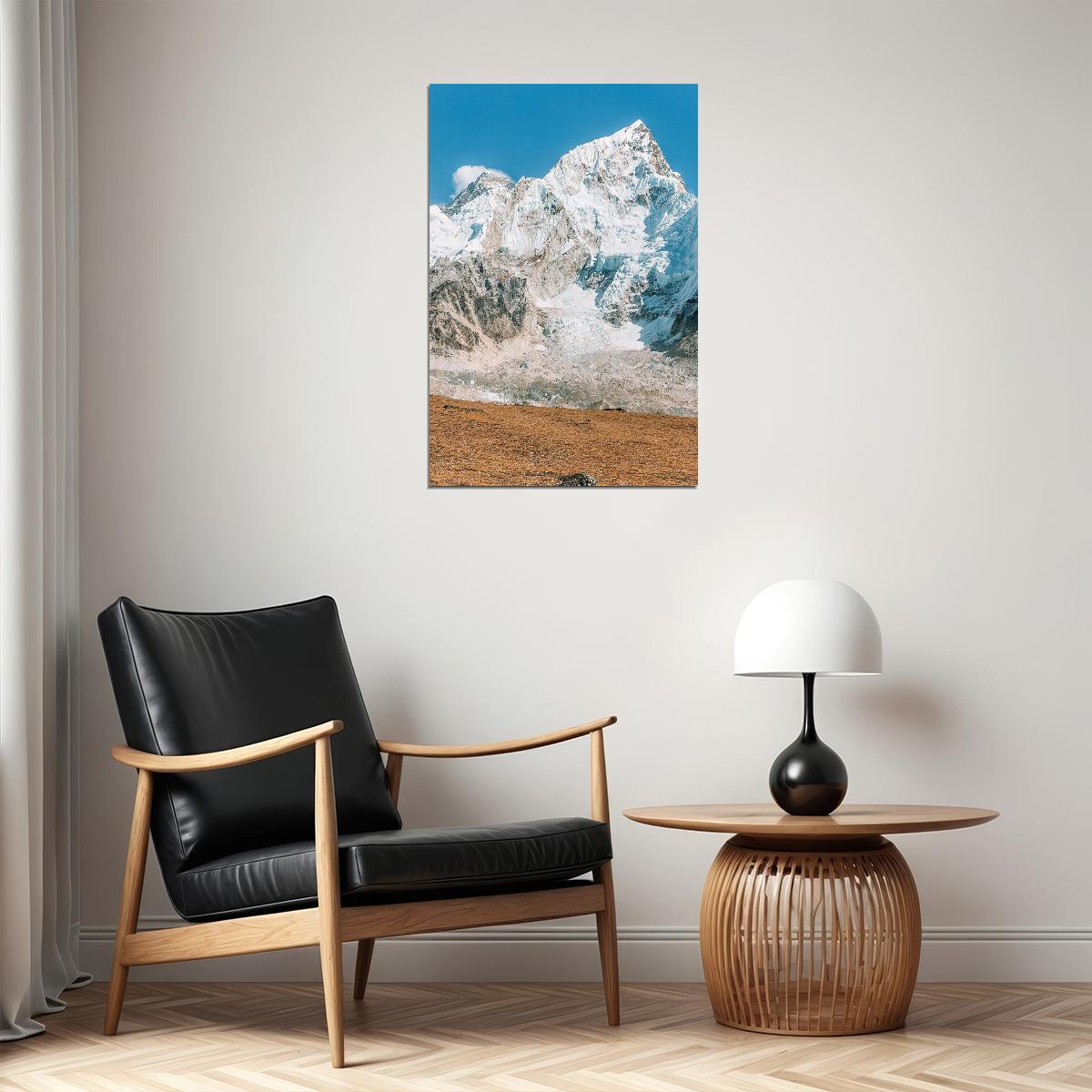 Mount Everest And Nuptse Landscape Poster Wall Art Print Home Wall Decor - xonomax