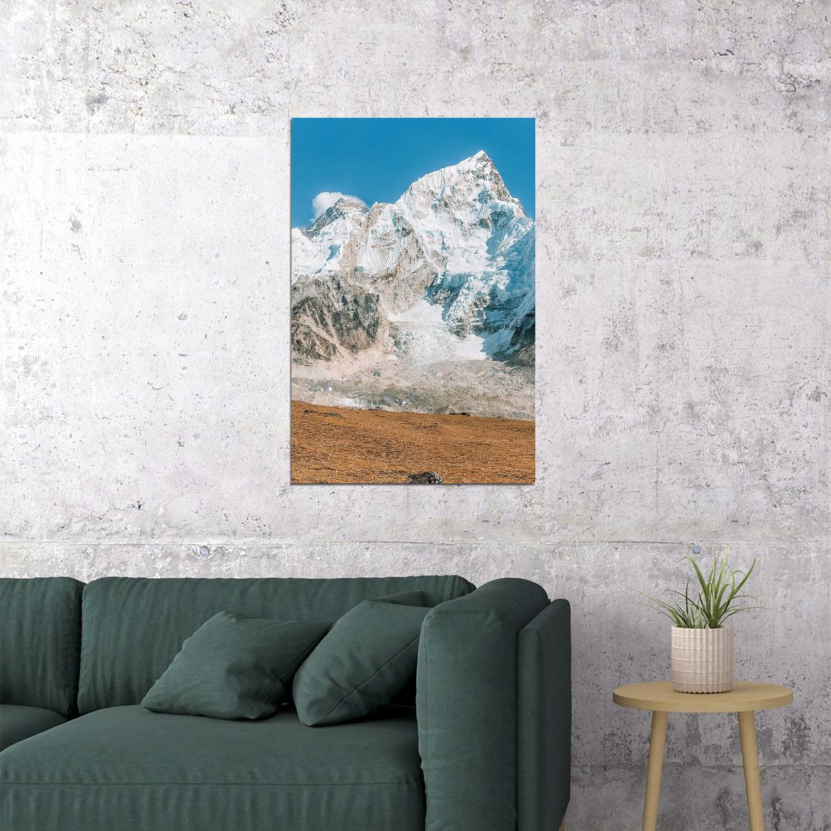 Mount Everest And Nuptse Landscape Poster Wall Art Print Home Wall Decor - xonomax