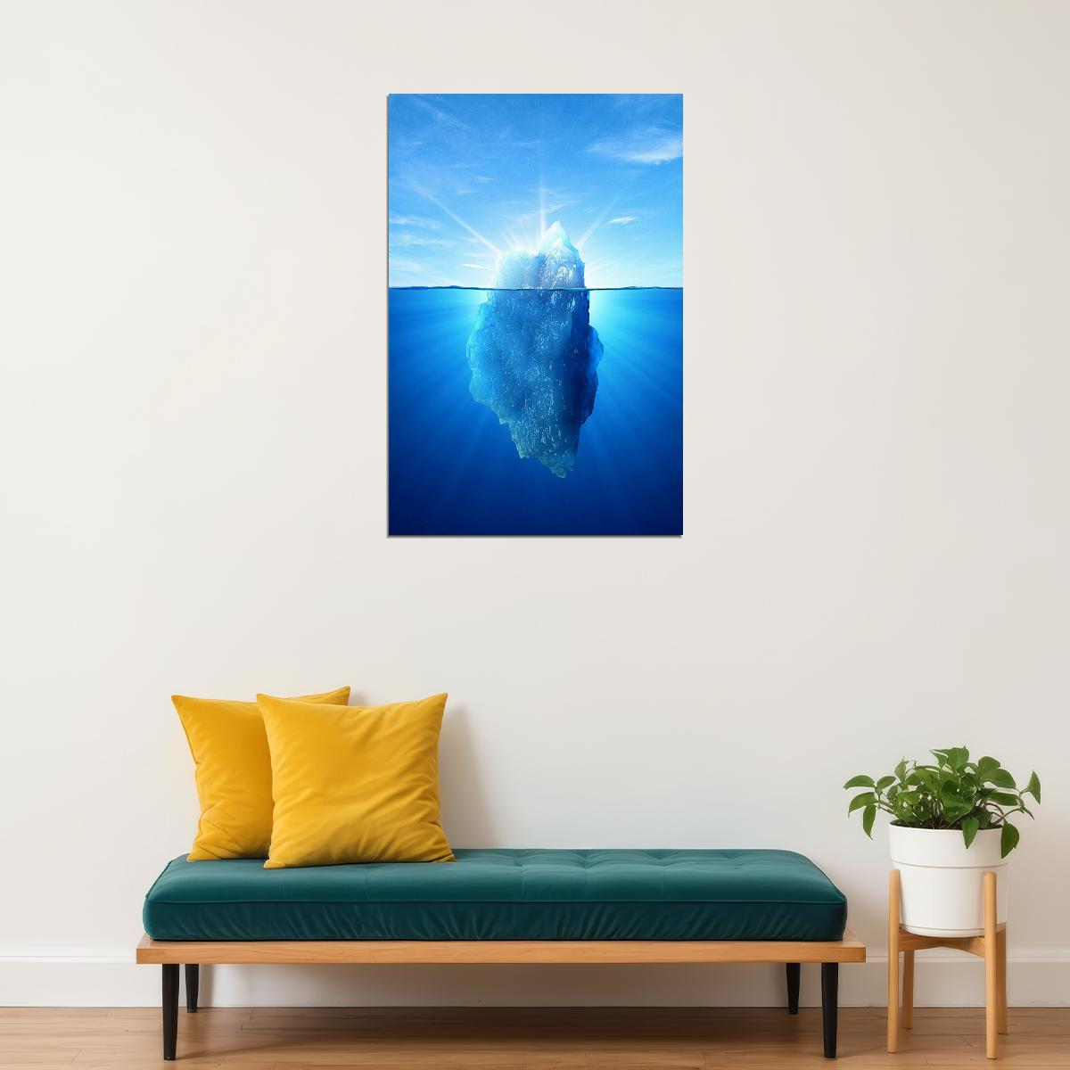 Iceberg Of Success Landscape Motivational Poster Wall Art Print Home Wall Decor - xonomax