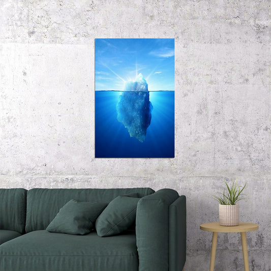 Iceberg Of Success Landscape Motivational Poster Wall Art Print Home Wall Decor - xonomax