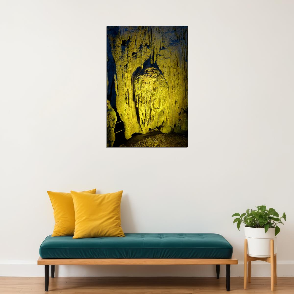 Stalagmites And Stalactites Monello Grotto Poster Wall Art Print Home Wall Decor - xonomax