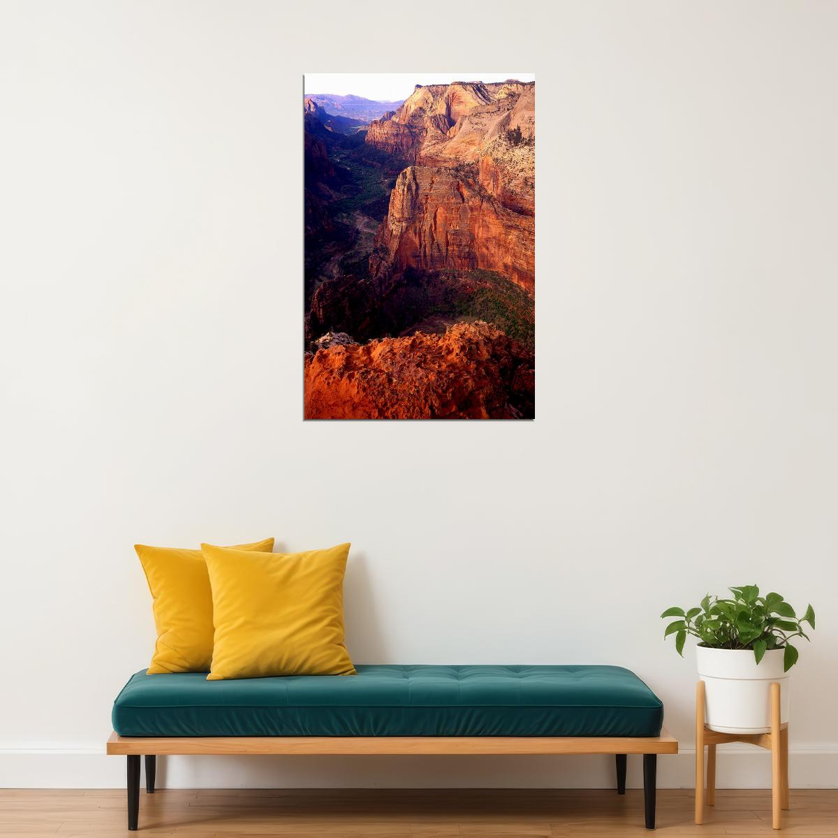In Zion National Park Landscape Poster Wall Art Print Home Wall Decor - xonomax