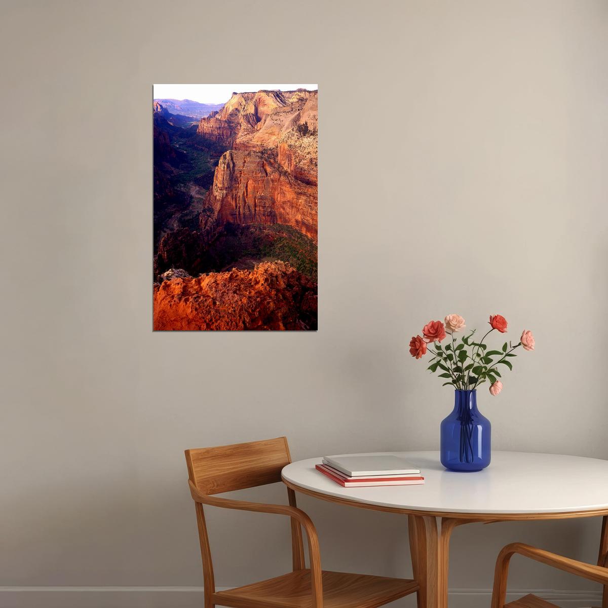 In Zion National Park Landscape Poster Wall Art Print Home Wall Decor - xonomax