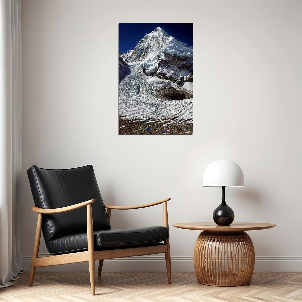 Snow At Mountain Everest Landscape Nature Poster Wall Art Print Home Wall Decor - xonomax