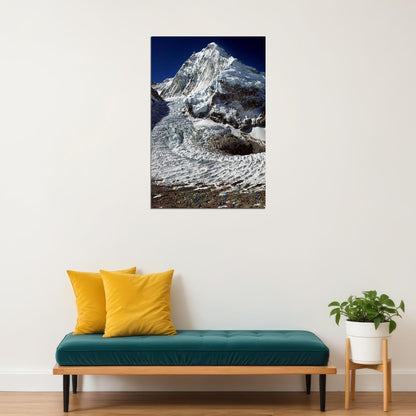 Snow At Mountain Everest Landscape Nature Poster Wall Art Print Home Wall Decor - xonomax