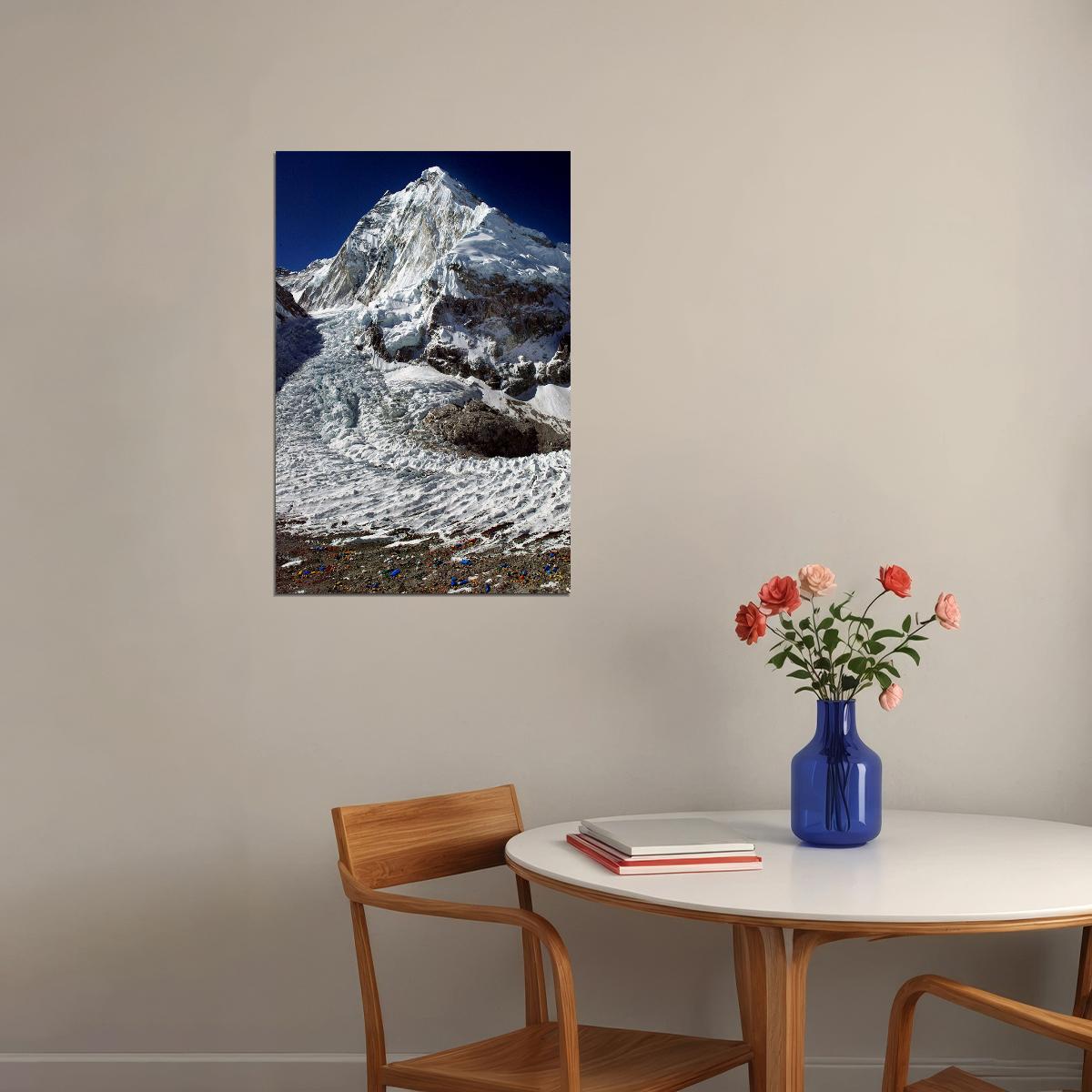 Snow At Mountain Everest Landscape Nature Poster Wall Art Print Home Wall Decor - xonomax