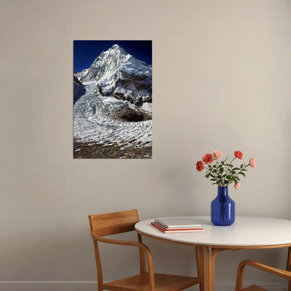 Snow At Mountain Everest Landscape Nature Poster Wall Art Print Home Wall Decor - xonomax