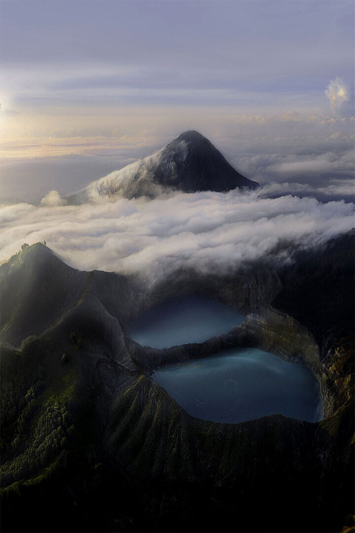 Kelimutu Crater Lake Water Nature Poster Wall Art Print Home Wall Decor - xonomax