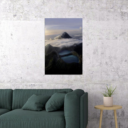 Kelimutu Crater Lake Water Nature Poster Wall Art Print Home Wall Decor - xonomax