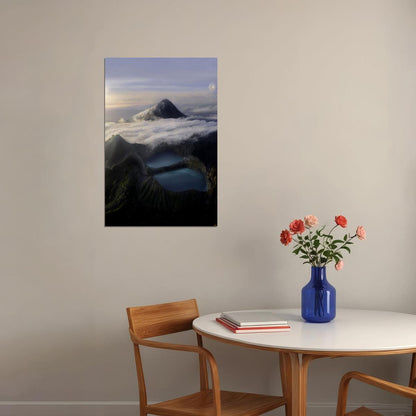Kelimutu Crater Lake Water Nature Poster Wall Art Print Home Wall Decor - xonomax