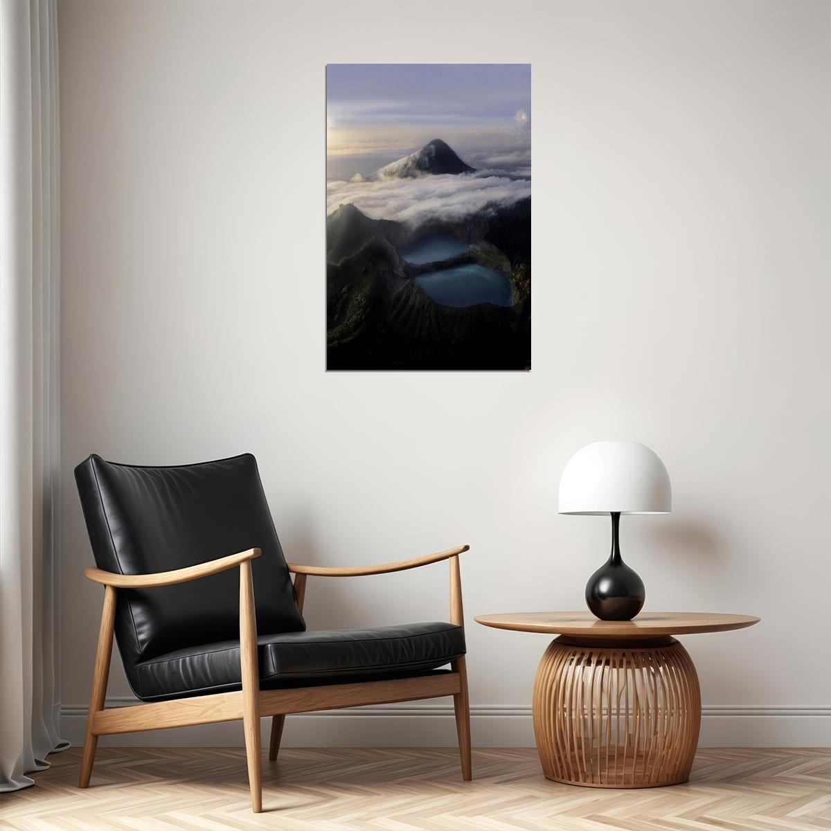 Kelimutu Crater Lake Water Nature Poster Wall Art Print Home Wall Decor - xonomax