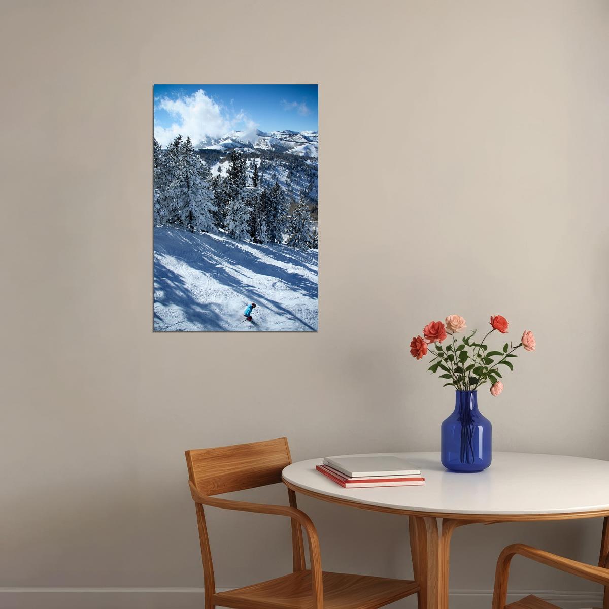 Town Of Sun Valley Under Slopes Picture Poster Wall Art Print Home Wall Decor - xonomax