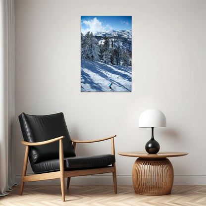 Town Of Sun Valley Under Slopes Picture Poster Wall Art Print Home Wall Decor - xonomax