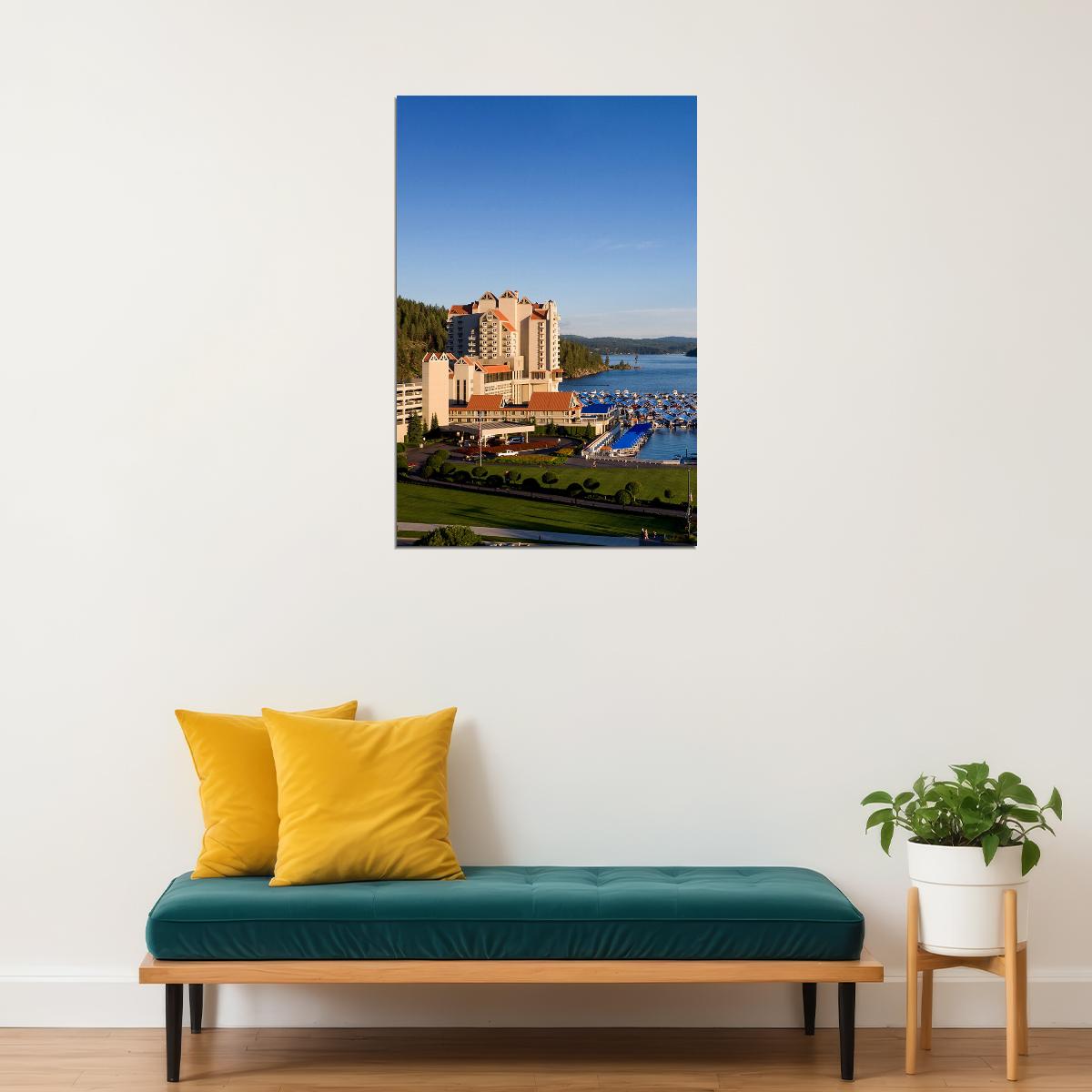Coeur D'alene Lake Water Nature Poster Wall Art Print Home Wall Decor - xonomax