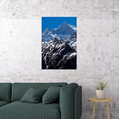 Machapuchare Mountain Nepal Poster Wall Art Print Home Wall Decor - xonomax