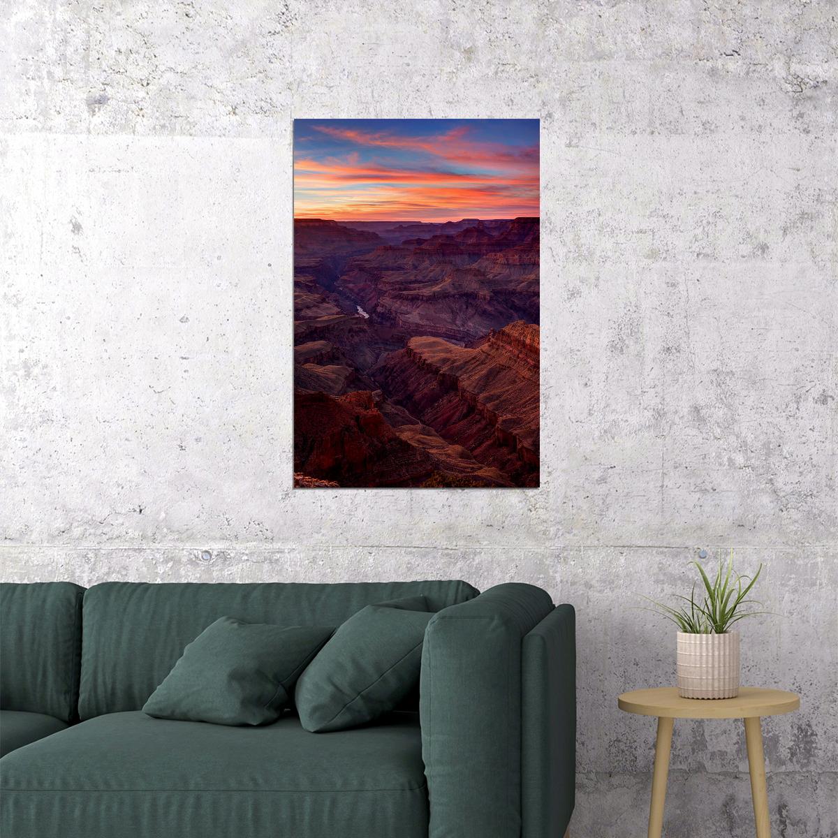 Grand Canyon Landscape Photography Poster Wall Art Print Home Wall Decor - xonomax