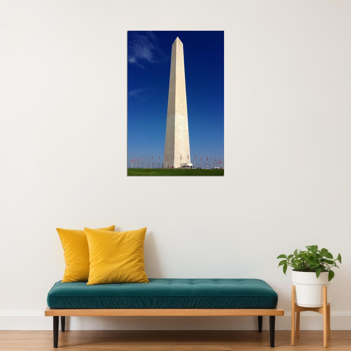 Washington Monument Historical Icon Landscape Poster Wall Art Print Home Wall Decor - xonomax