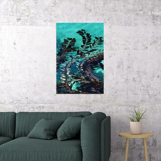 Giant Algae Growing In A Sheltered Bay In The Water Poster Wall Art Print Home Wall Decor - xonomax