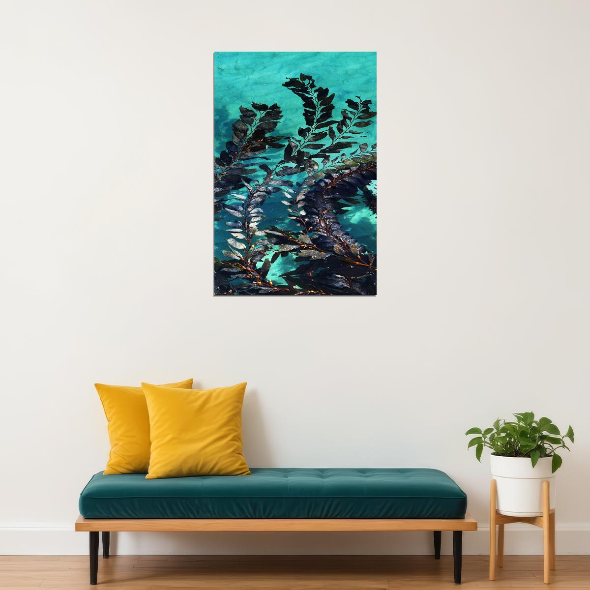 Giant Algae Growing In A Sheltered Bay In The Water Poster Wall Art Print Home Wall Decor - xonomax