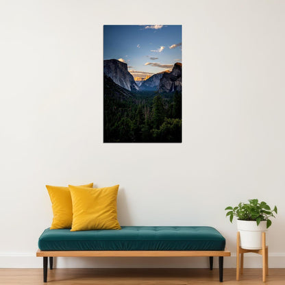 Yosemite Valley National Park In Evening Light Poster Wall Art Print Home Wall Decor - xonomax