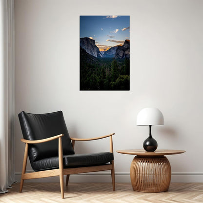 Yosemite Valley National Park In Evening Light Poster Wall Art Print Home Wall Decor - xonomax