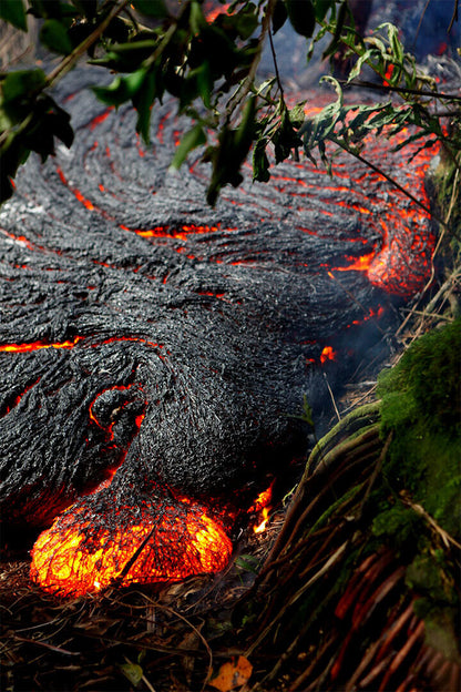 Glowing Lava In A Sicilian Valley Picture Poster Wall Art Print Home Wall Decor - xonomax