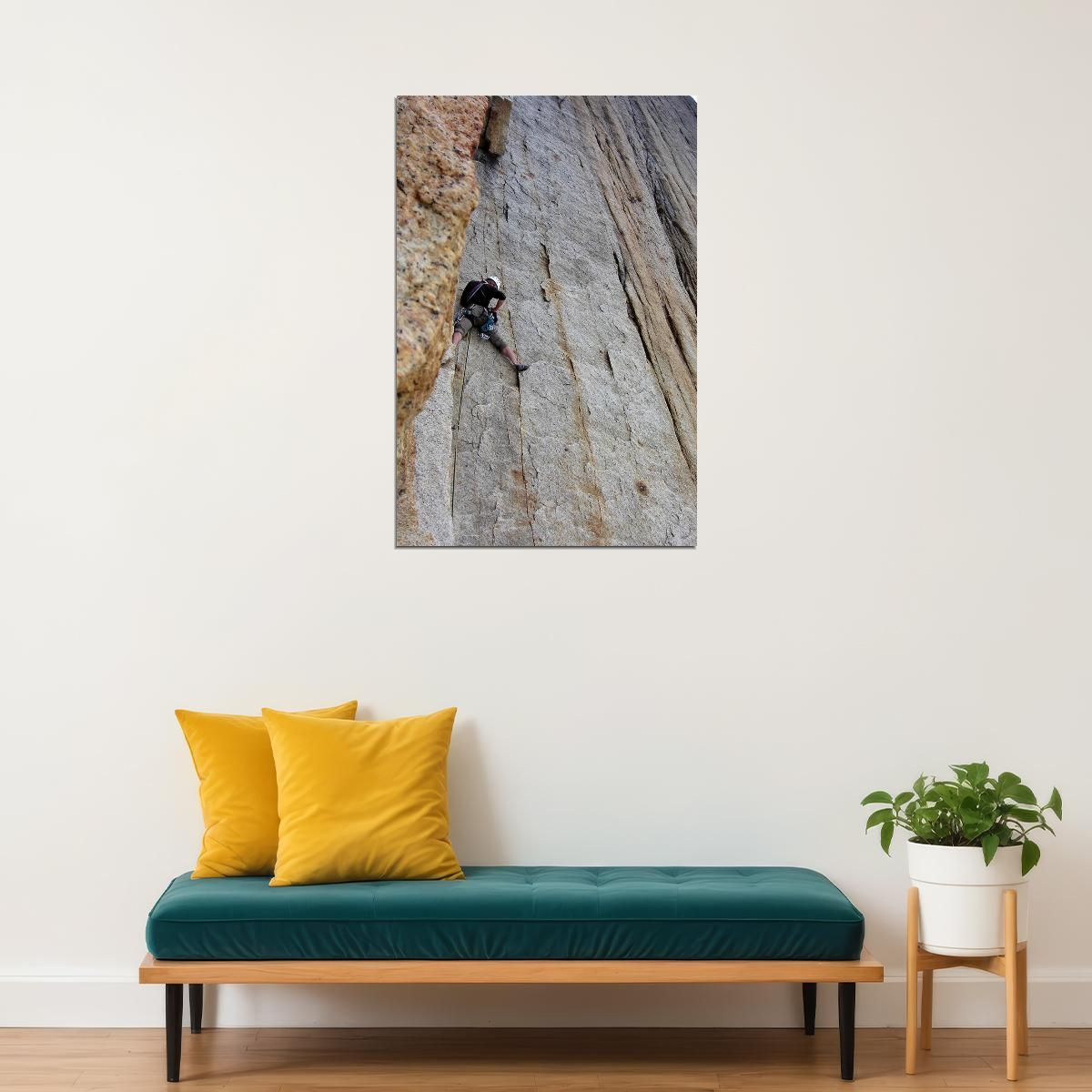 Climbing Rock Face In Custer State Park Landscape Poster Wall Art Print Home Wall Decor - xonomax
