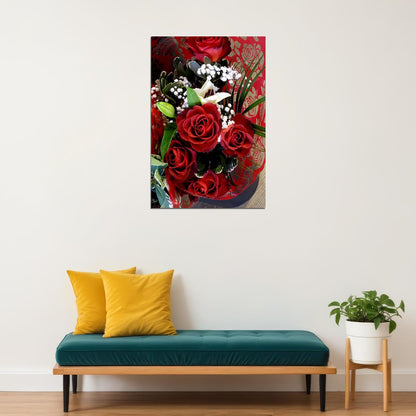 Rose Colorful Flowering Plant Drawing Picture Poster Wall Art Print Home Wall Decor - xonomax
