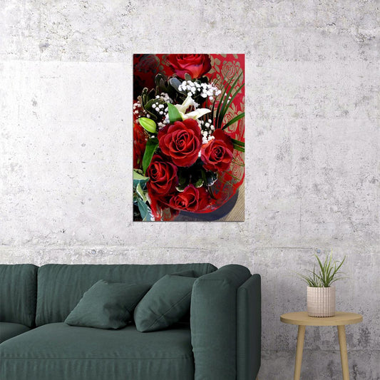 Rose Colorful Flowering Plant Drawing Picture Poster Wall Art Print Home Wall Decor - xonomax