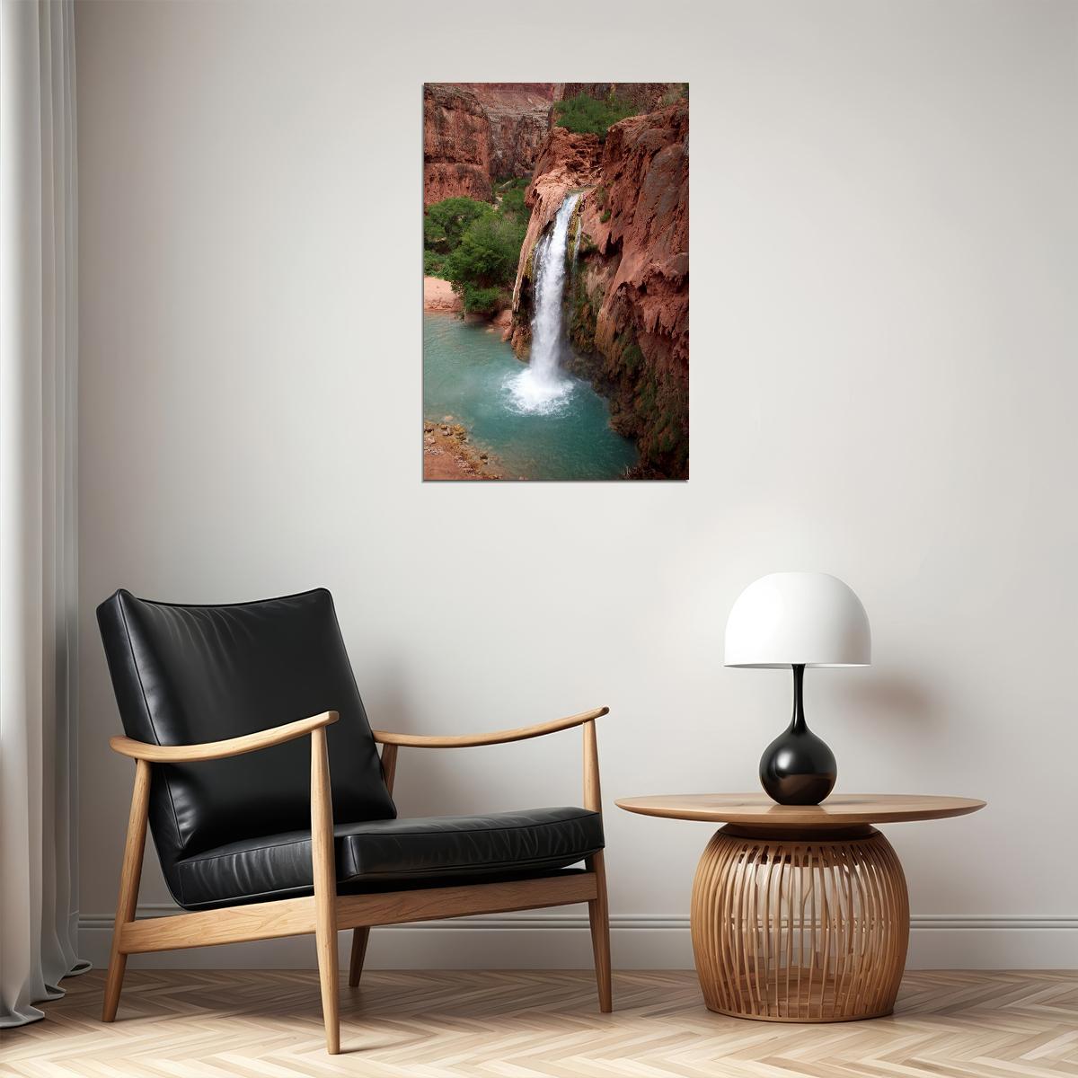 Havasu Falls In Arizona Landscape Poster Wall Art Print Home Wall Decor - xonomax