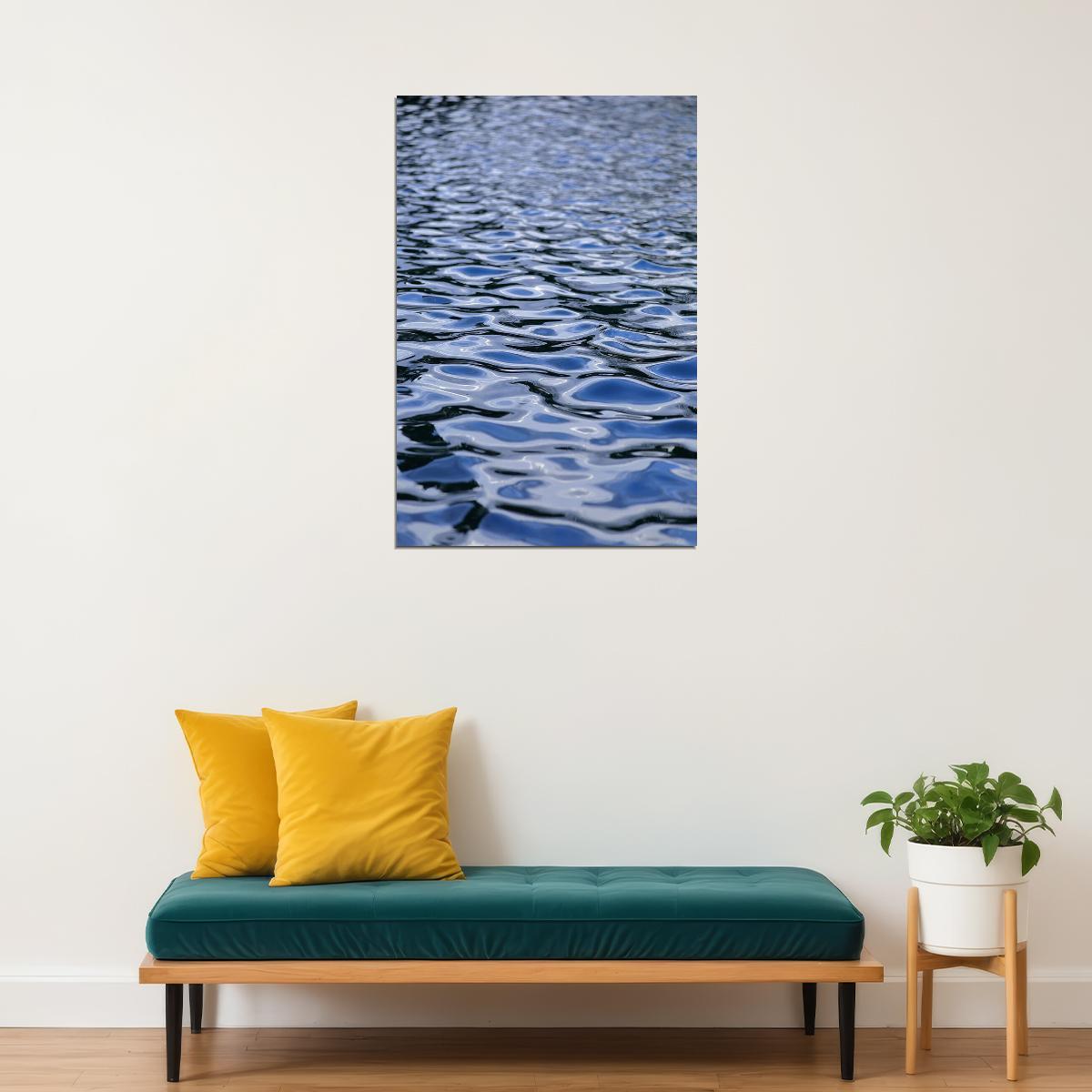 Water Ripple And Reflections Landscape Poster Wall Art Print Home Wall Decor - xonomax