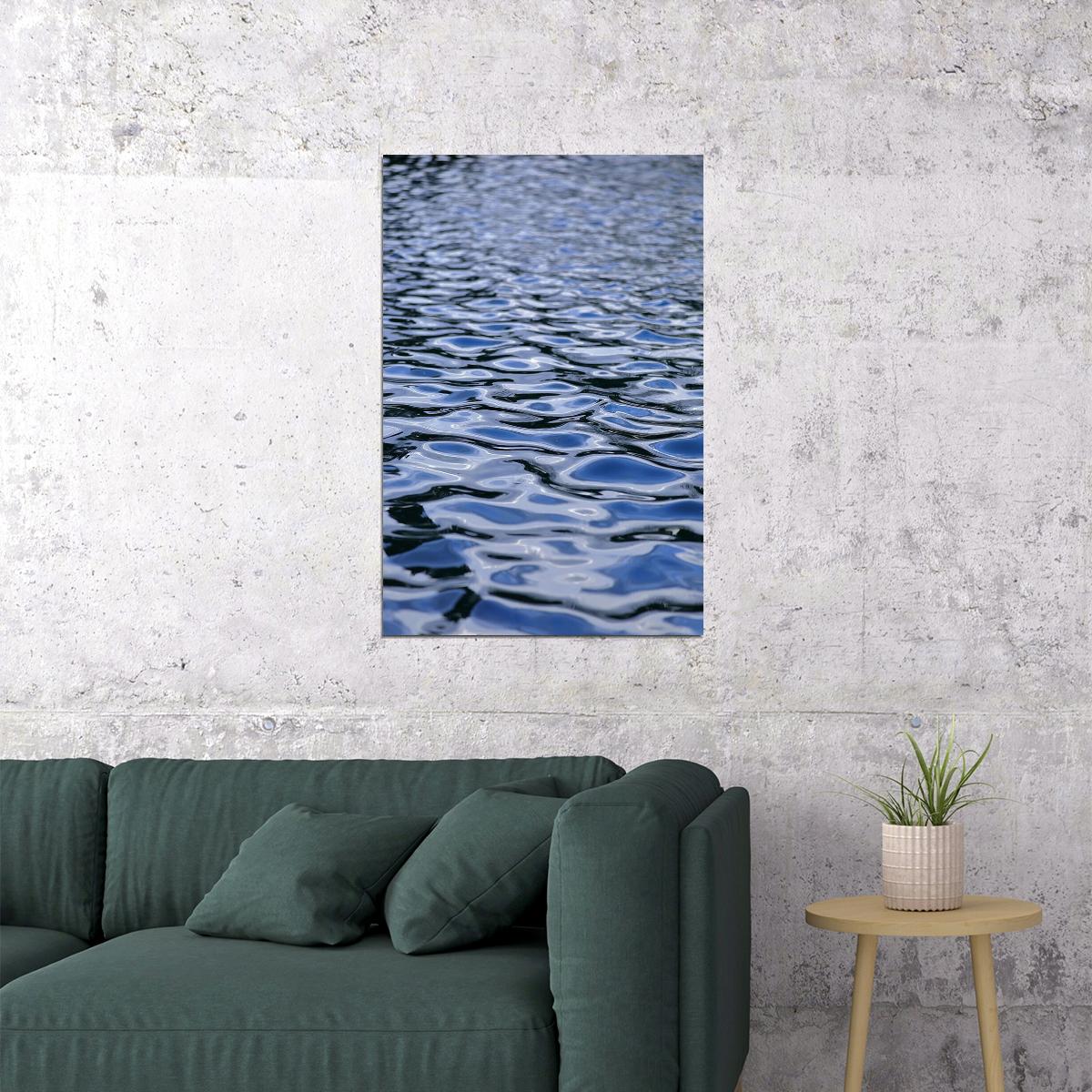 Water Ripple And Reflections Landscape Poster Wall Art Print Home Wall Decor - xonomax
