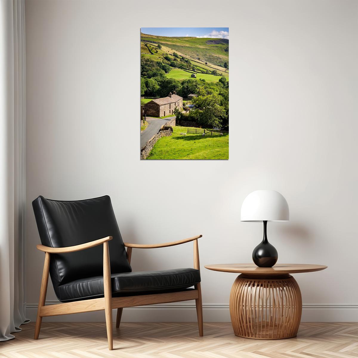 Rolling Yorkshire Farmland Farming Poster Wall Art Print Home Wall Decor - xonomax