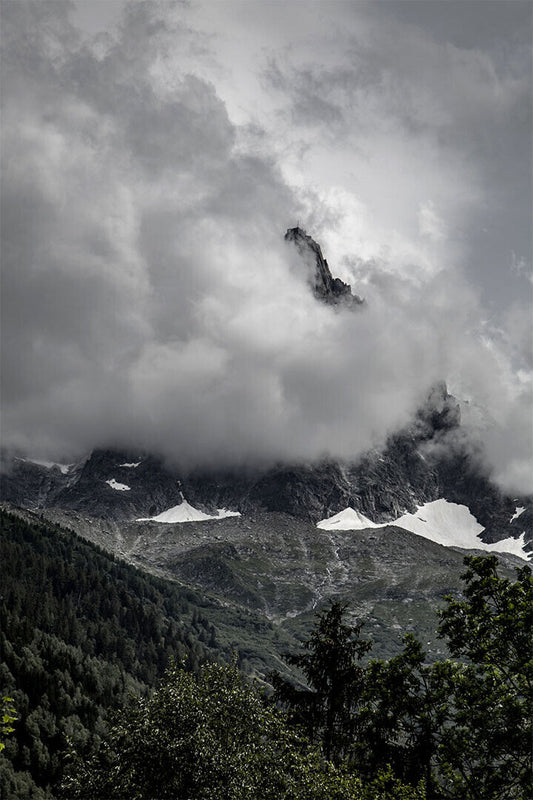 Noon Clouds Over Mount Jackson And Mount Fulsilade Poster Wall Art Print Home Wall Decor - xonomax