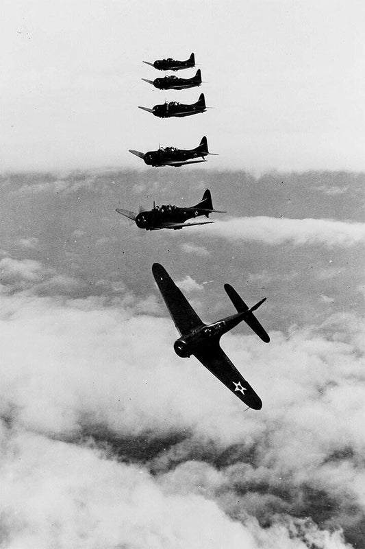Douglas Sbd Dauntless Dive Bomber Aircraft Vintage Poster Wall Art Print Home Wall Decor - xonomax