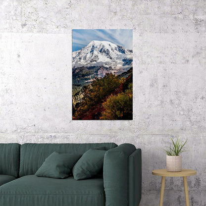 Mount Rainier Landscape Nature Poster Wall Art Print Home Wall Decor - xonomax