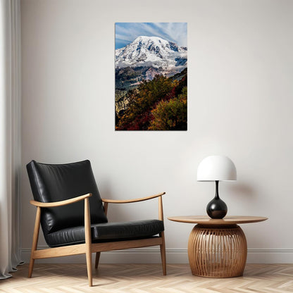 Mount Rainier Landscape Nature Poster Wall Art Print Home Wall Decor - xonomax