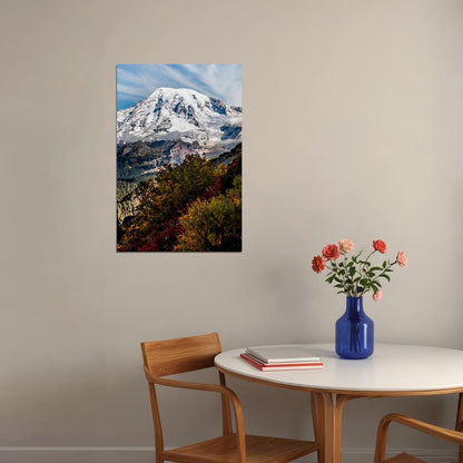 Mount Rainier Landscape Nature Poster Wall Art Print Home Wall Decor - xonomax