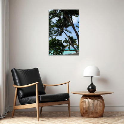 Palm Tree On Maldives Nature Trees Poster Wall Art Print Home Wall Decor - xonomax