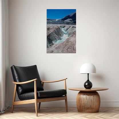Alberta's Athabasca Glacier Landscape Mountains Poster Wall Art Print Home Wall Decor - xonomax