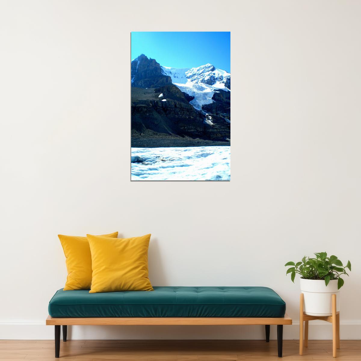 Alberta's Athabasca Glacier Mountains Landscape Poster Wall Art Print Home Wall Decor - xonomax