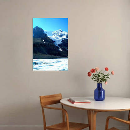 Alberta's Athabasca Glacier Mountains Landscape Poster Wall Art Print Home Wall Decor - xonomax