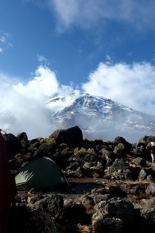 Clouds Surrounding Mount Kilimanjaro Poster Wall Art Print Home Wall Decor - xonomax