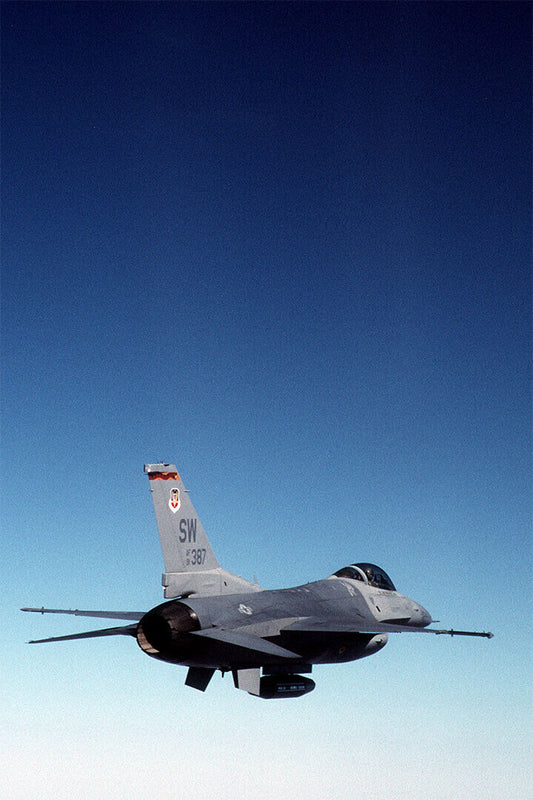 Fighter Pilot Flies An F-16 Falcon Aircraft Poster Wall Art Print Home Wall Decor - xonomax