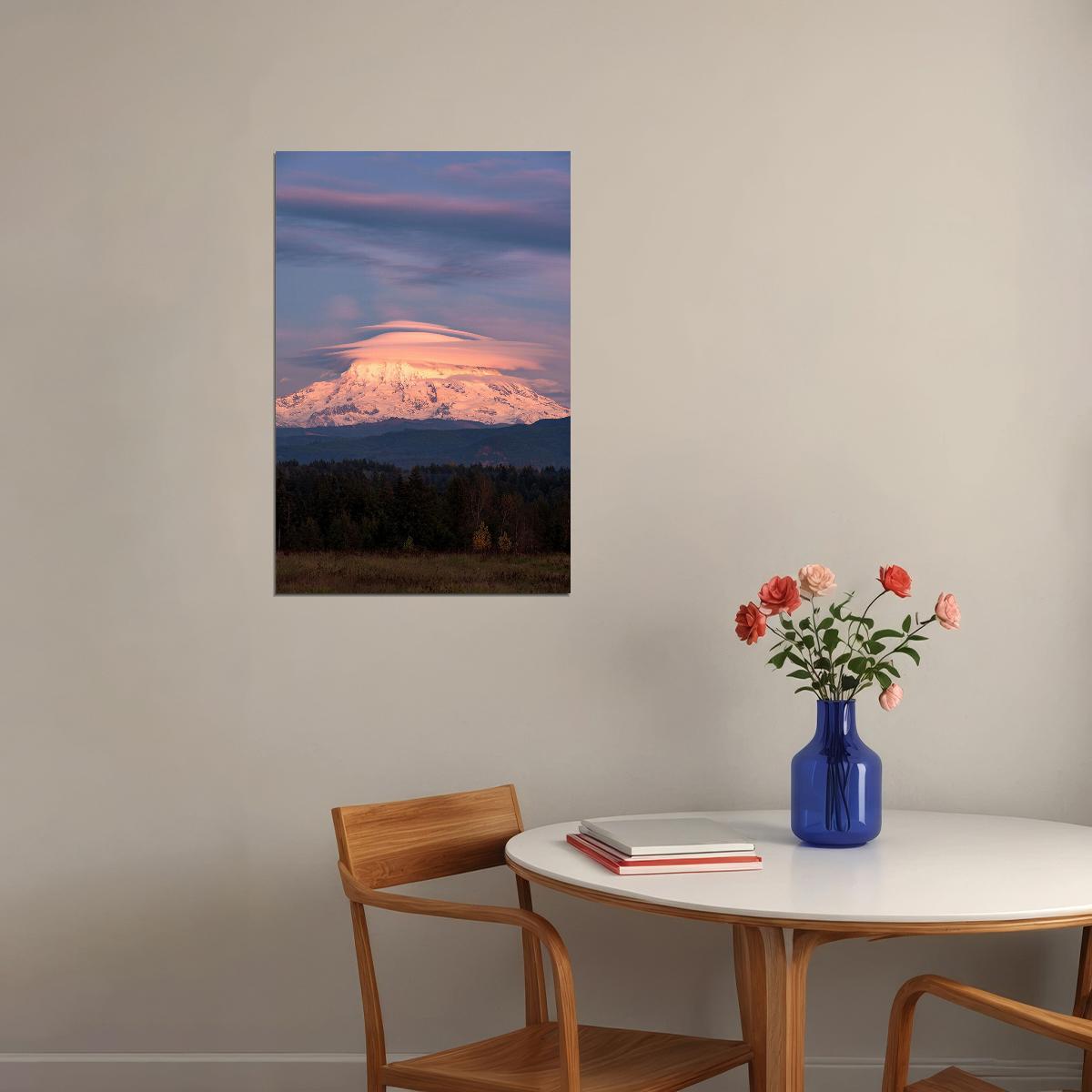 Lenticular Cloud Over Mount Everest Sky Photo Poster Wall Art Print Home Wall Decor - xonomax